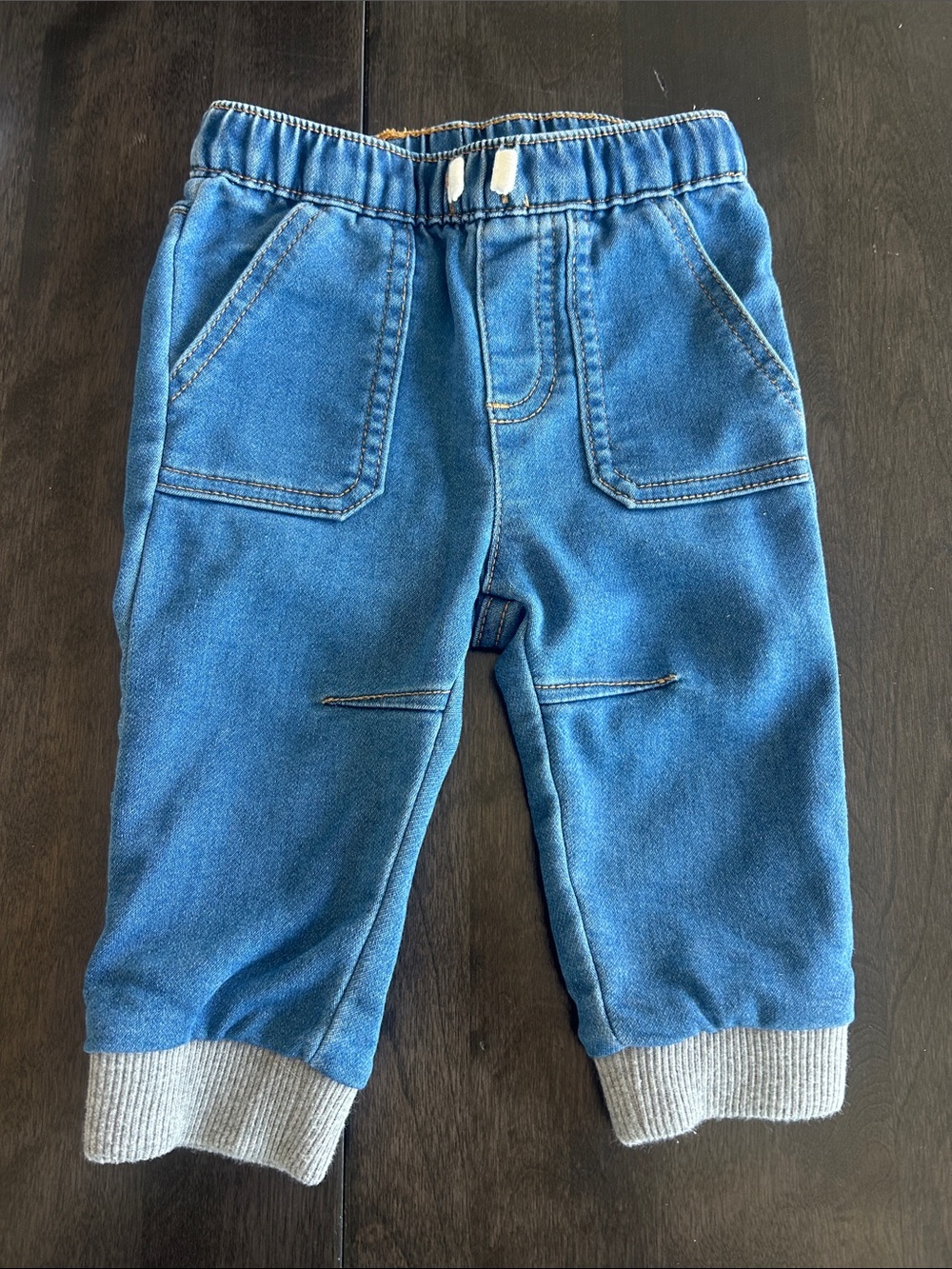 Cat & Jack Blue Knit-Cuff Joggers